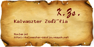 Kalvaszter Zsófia névjegykártya